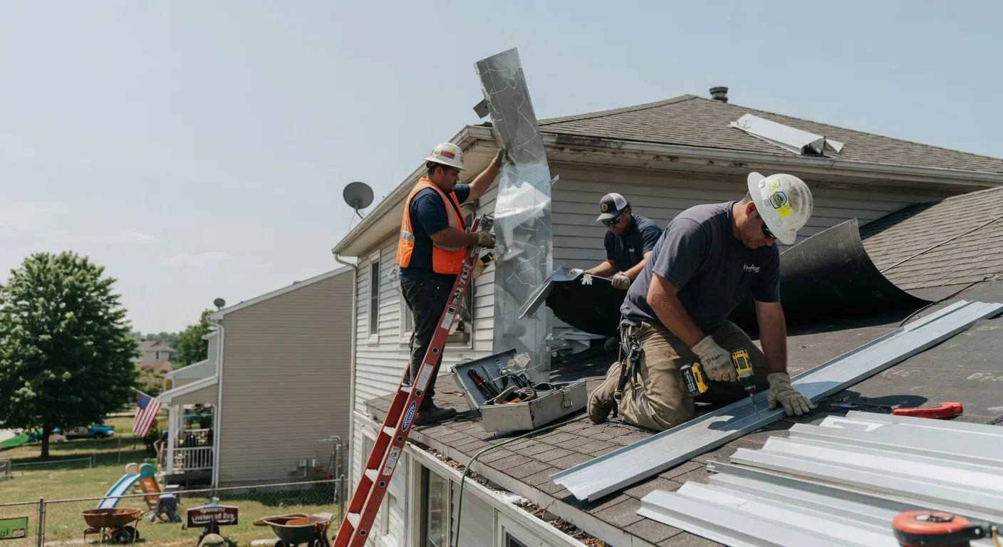 Storm Damage Metal Roof Repair in Youngsville, LA